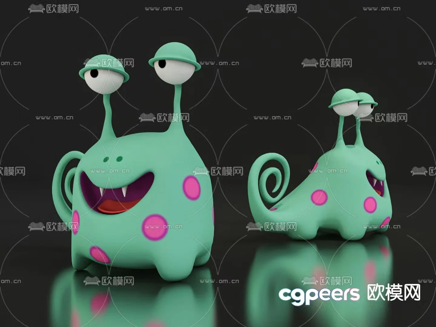 Modern alien toy doll 3d model