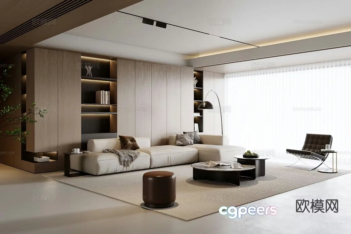 Modern living room 3d model