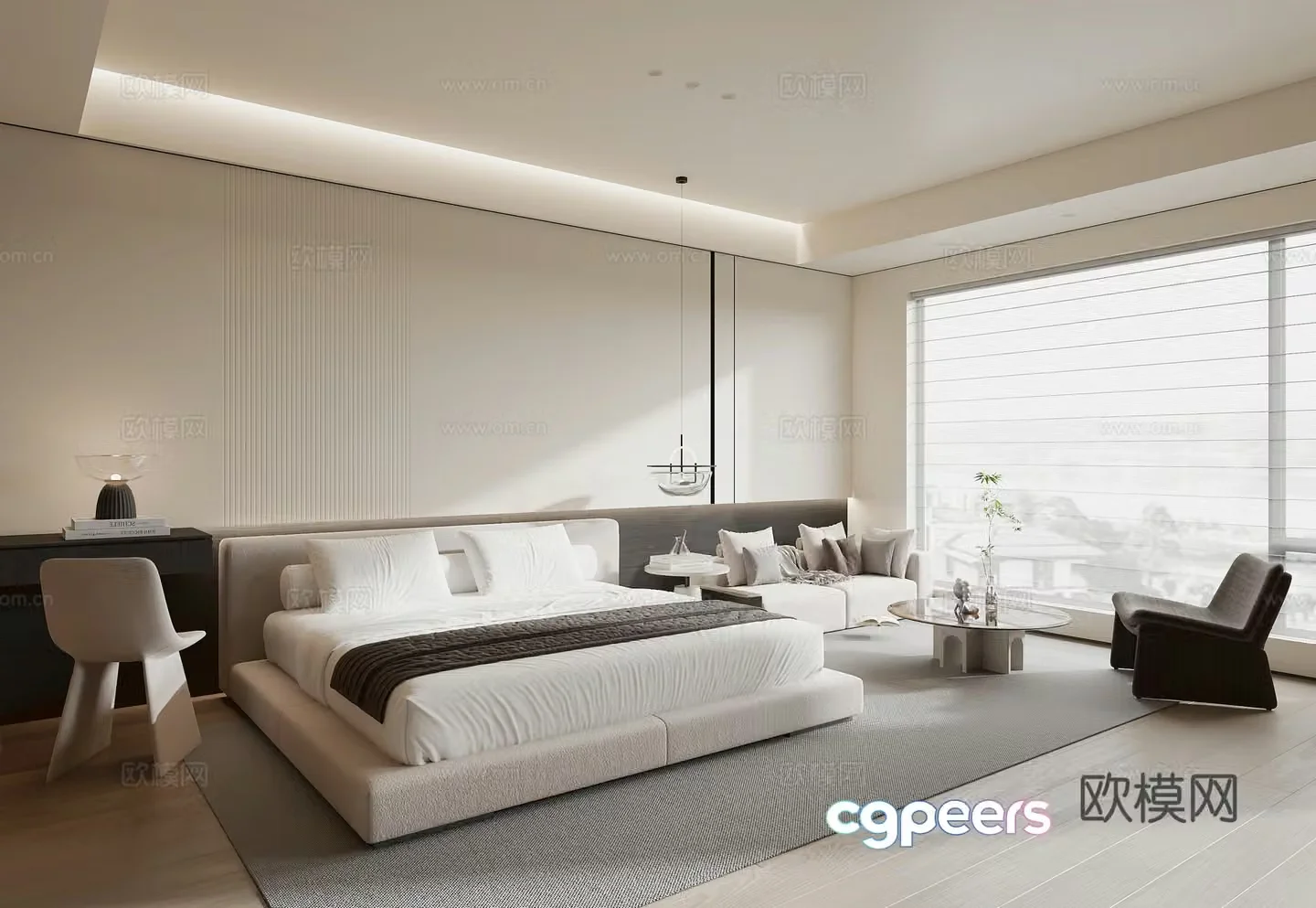 Modern hotel room 3d model