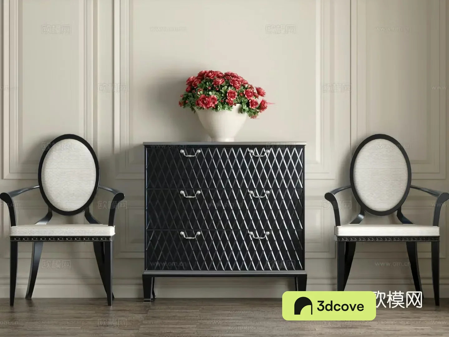 New Chinese style entrance cabinet end view cabinet leisure chair