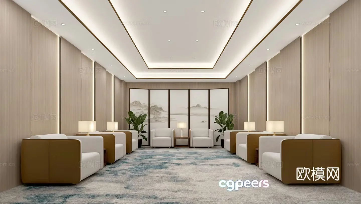 New Chinese style reception room 3D model