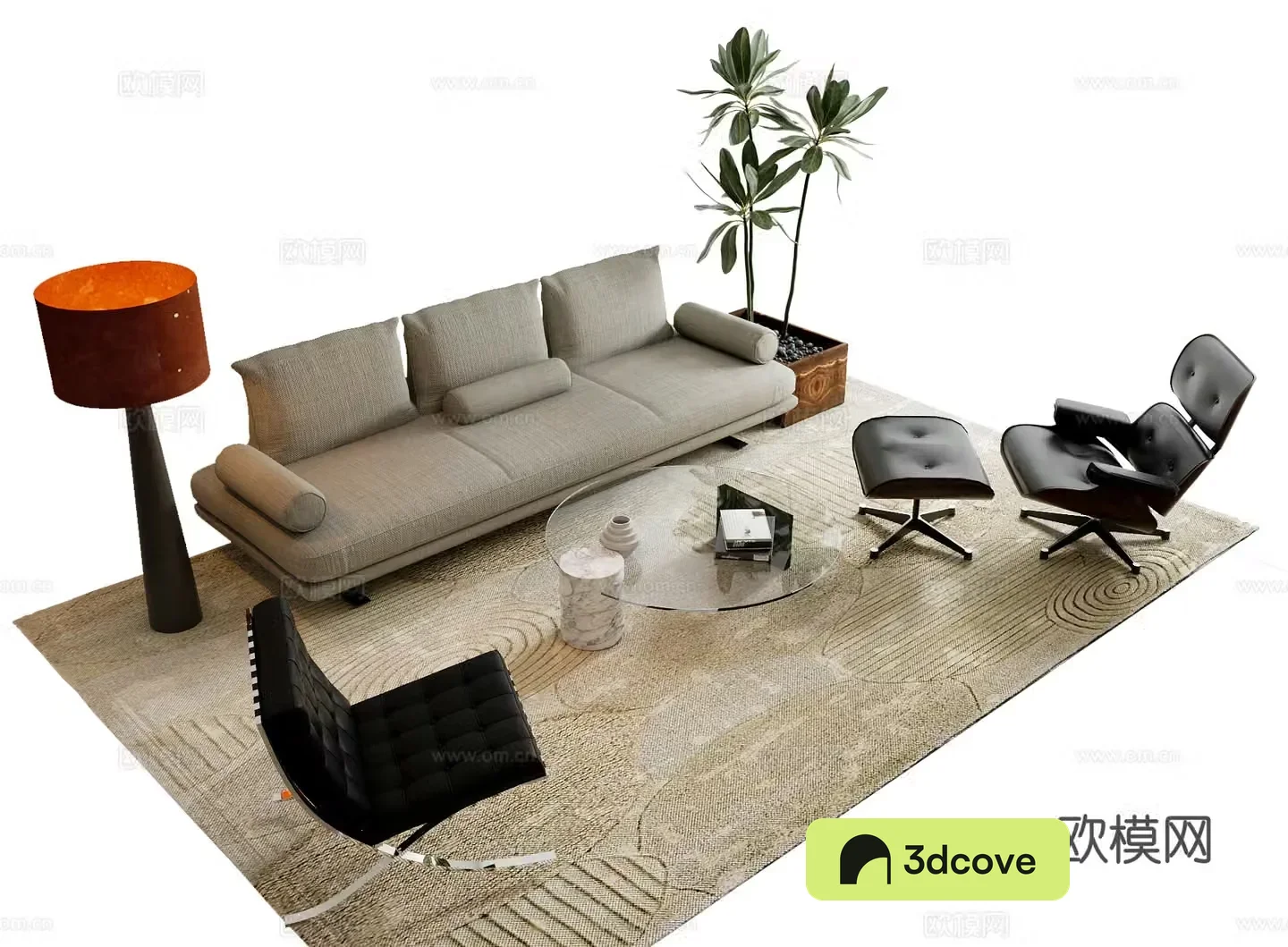 Modern sofa coffee table combination