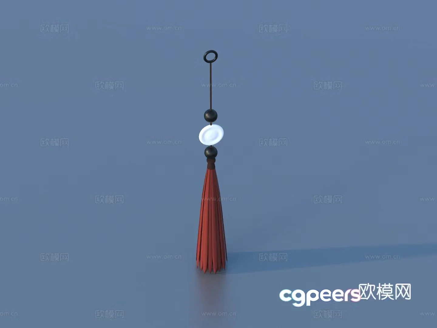 3D model of hanging decoration tassel hanging ear hanging flower