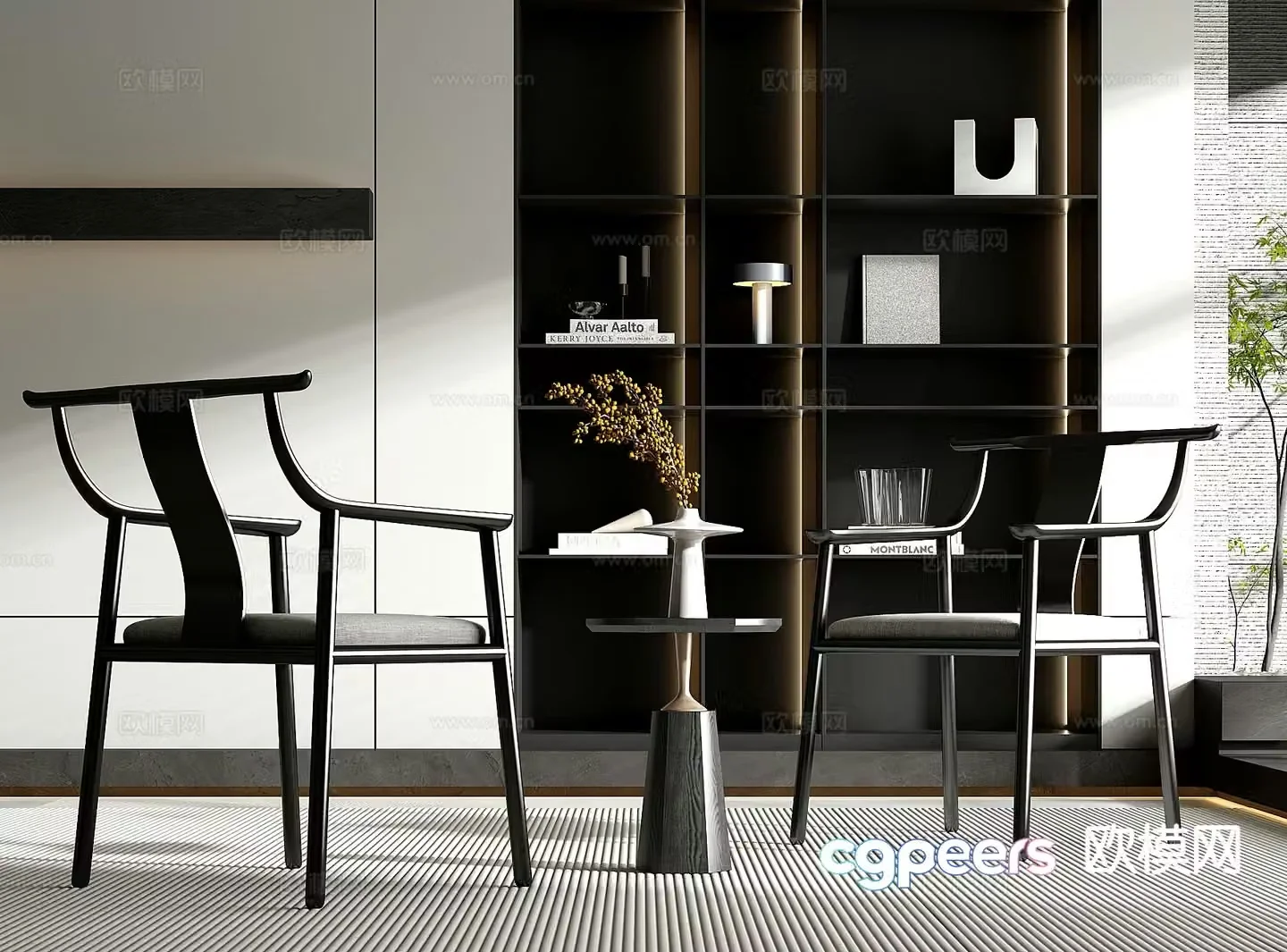 New Chinese style leisure chair 3d model