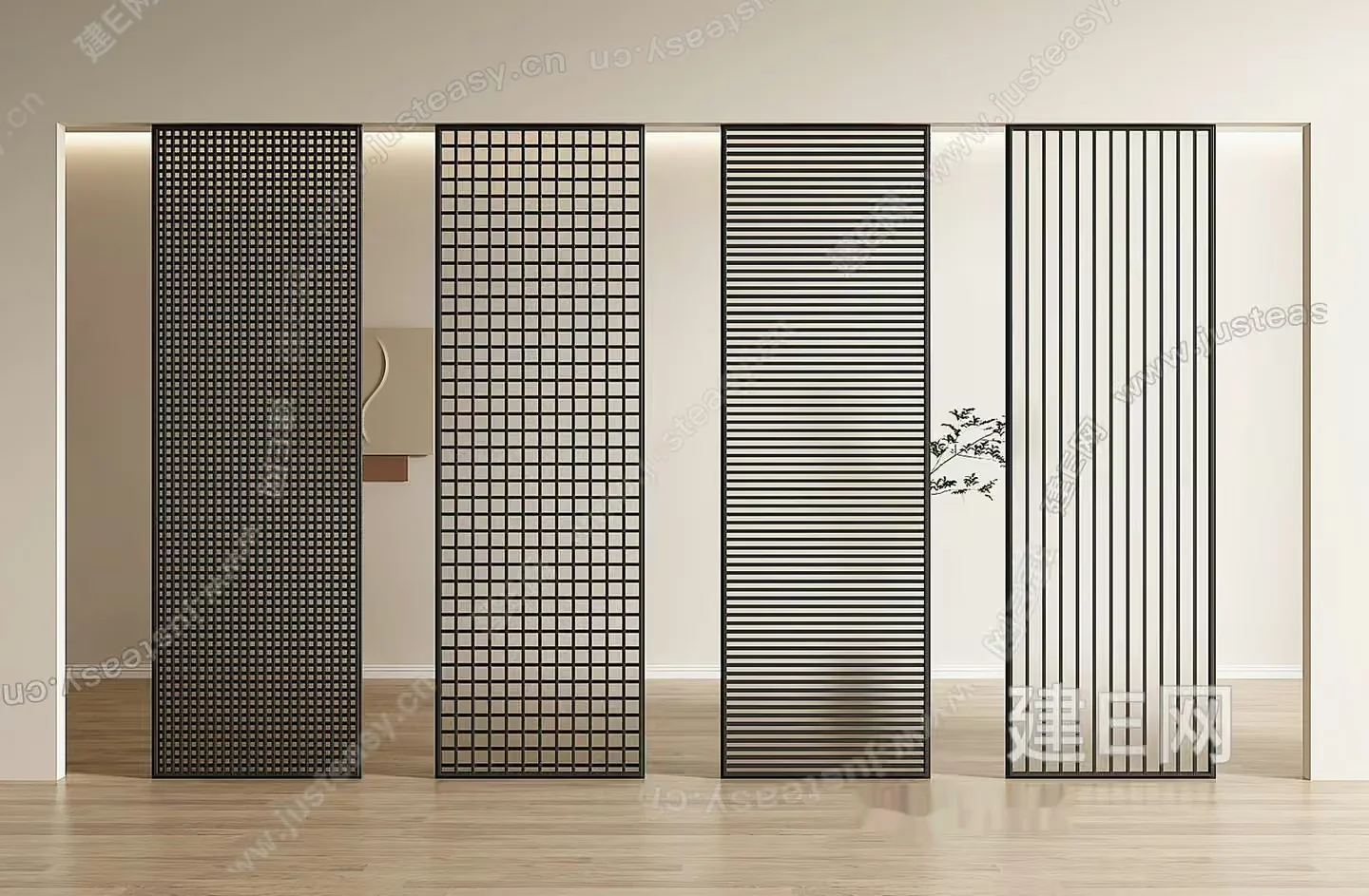 Modern Room Divider 3D Model – 1863 – VRAY Render