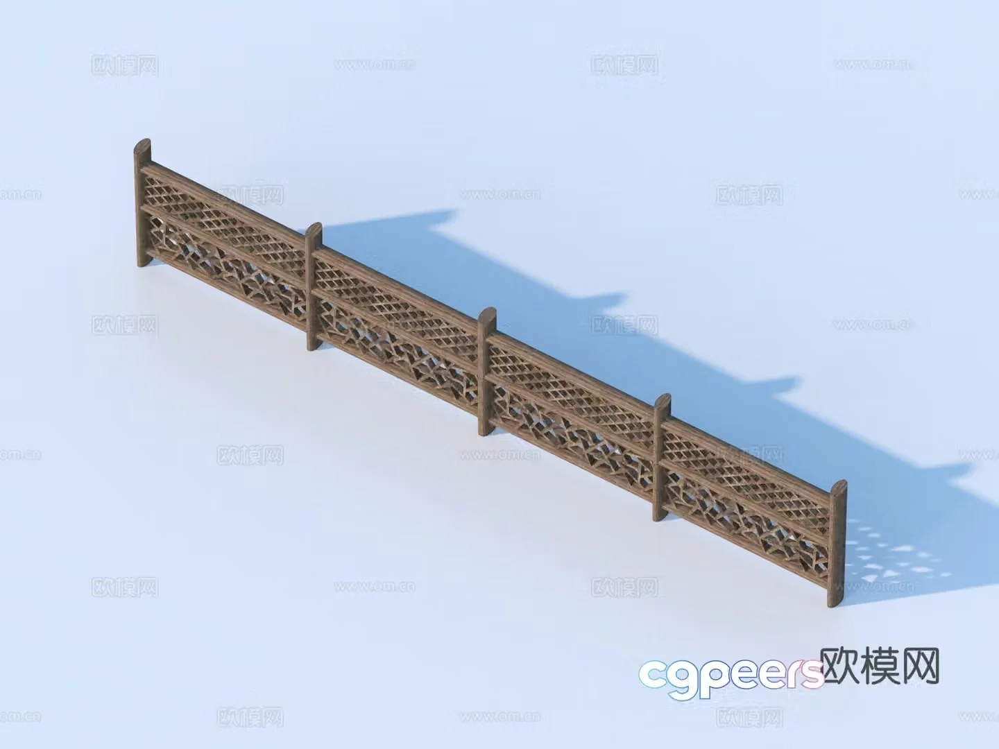 Fence Guardrail Railing 3d Model