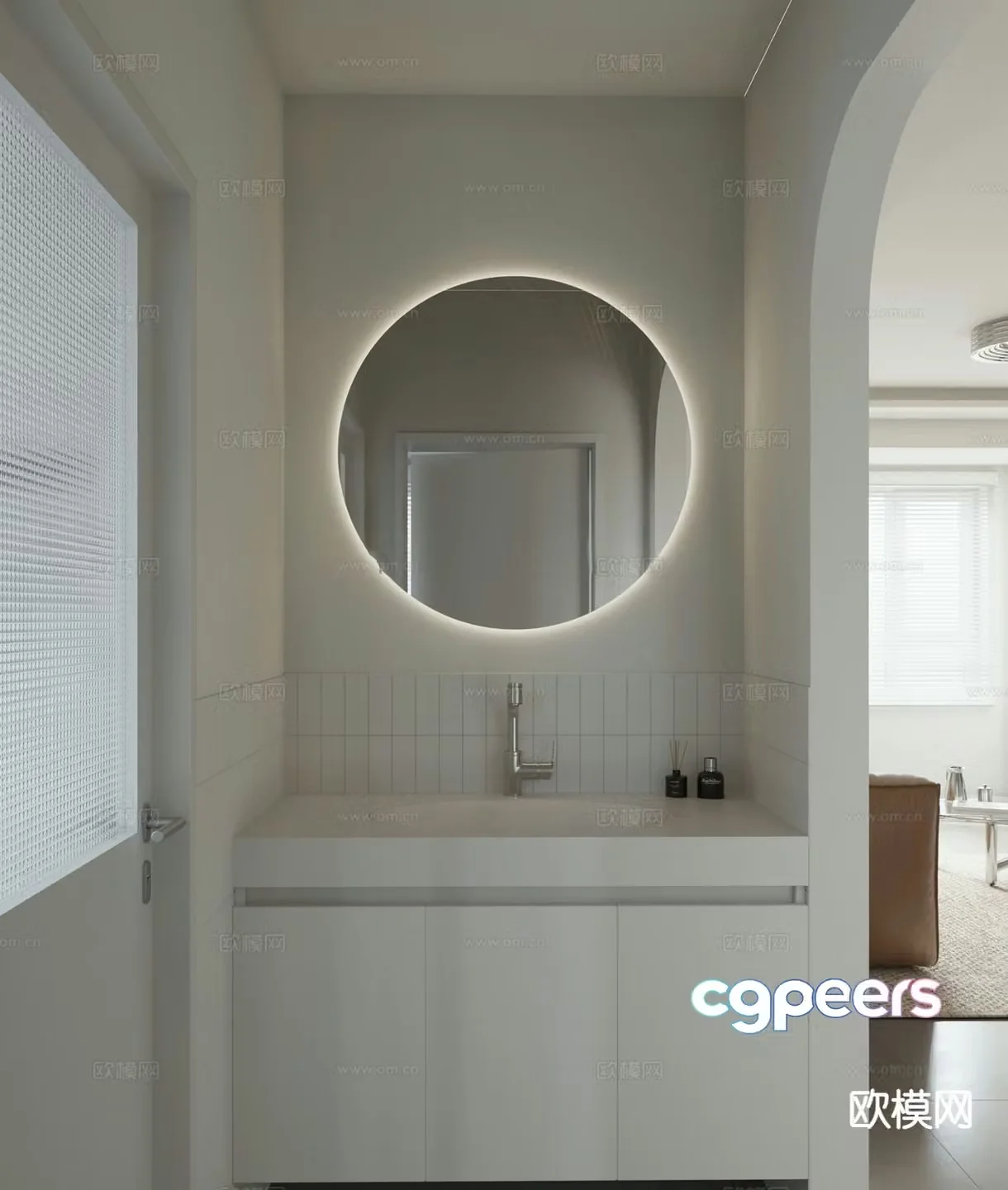 Modern bathroom sink 3d model