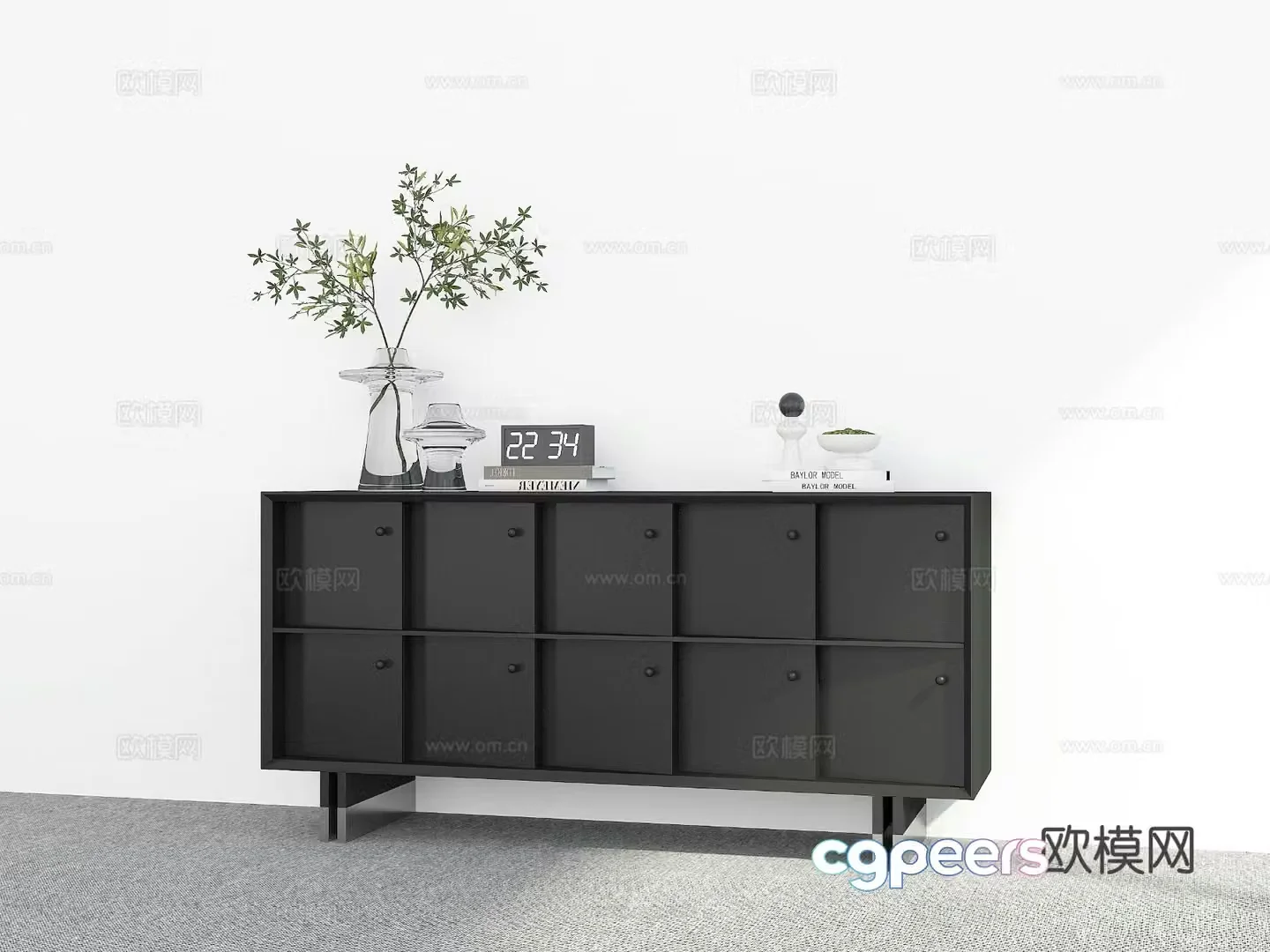 Modern entryway cabinet 3d model