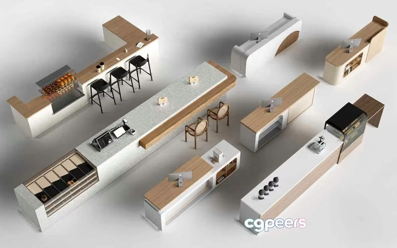 Modern Kitchen Setup 3D Model – 344 – VRAY Render