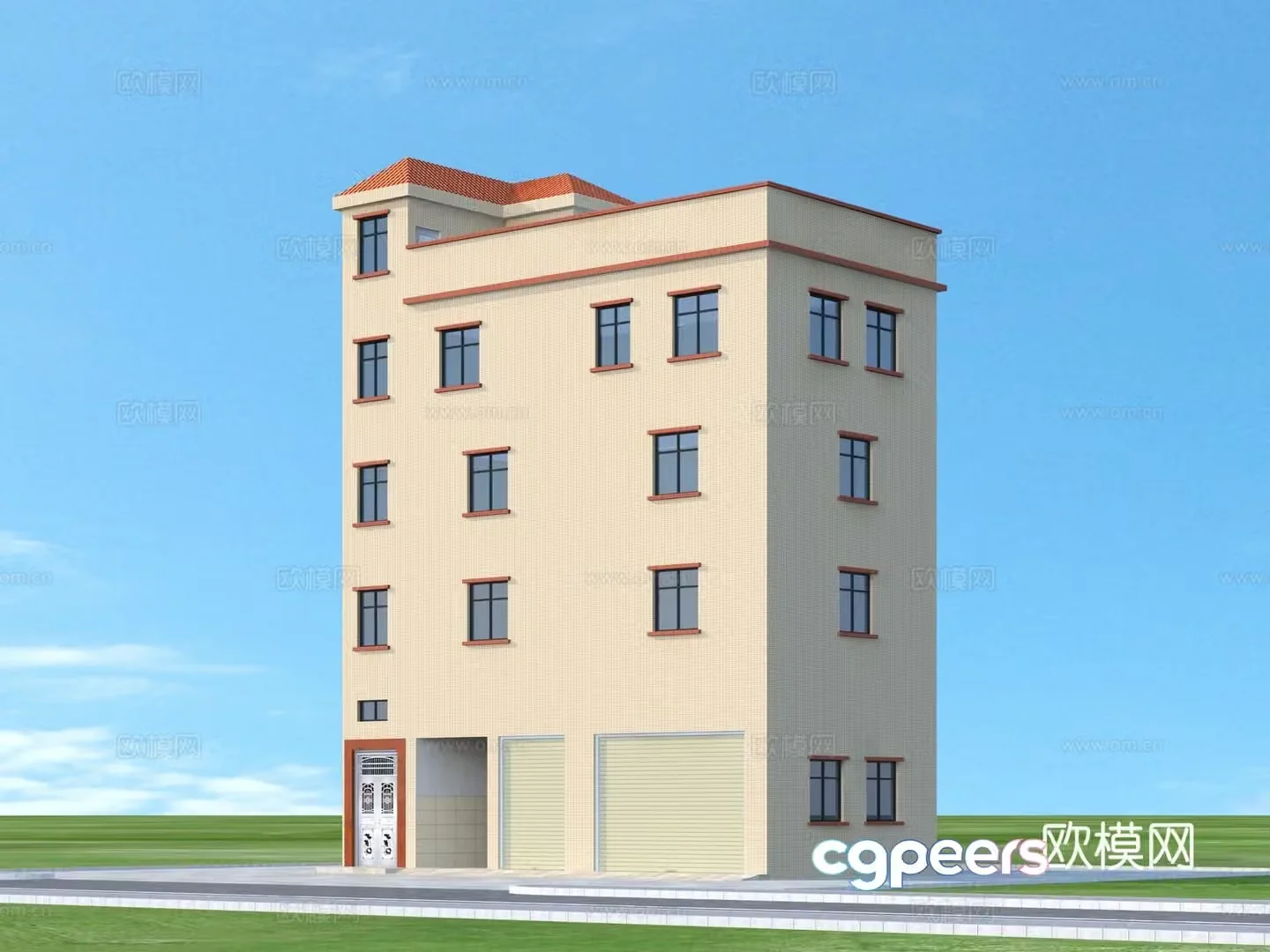 Private houses Private houses Residential buildings renderings 3d model