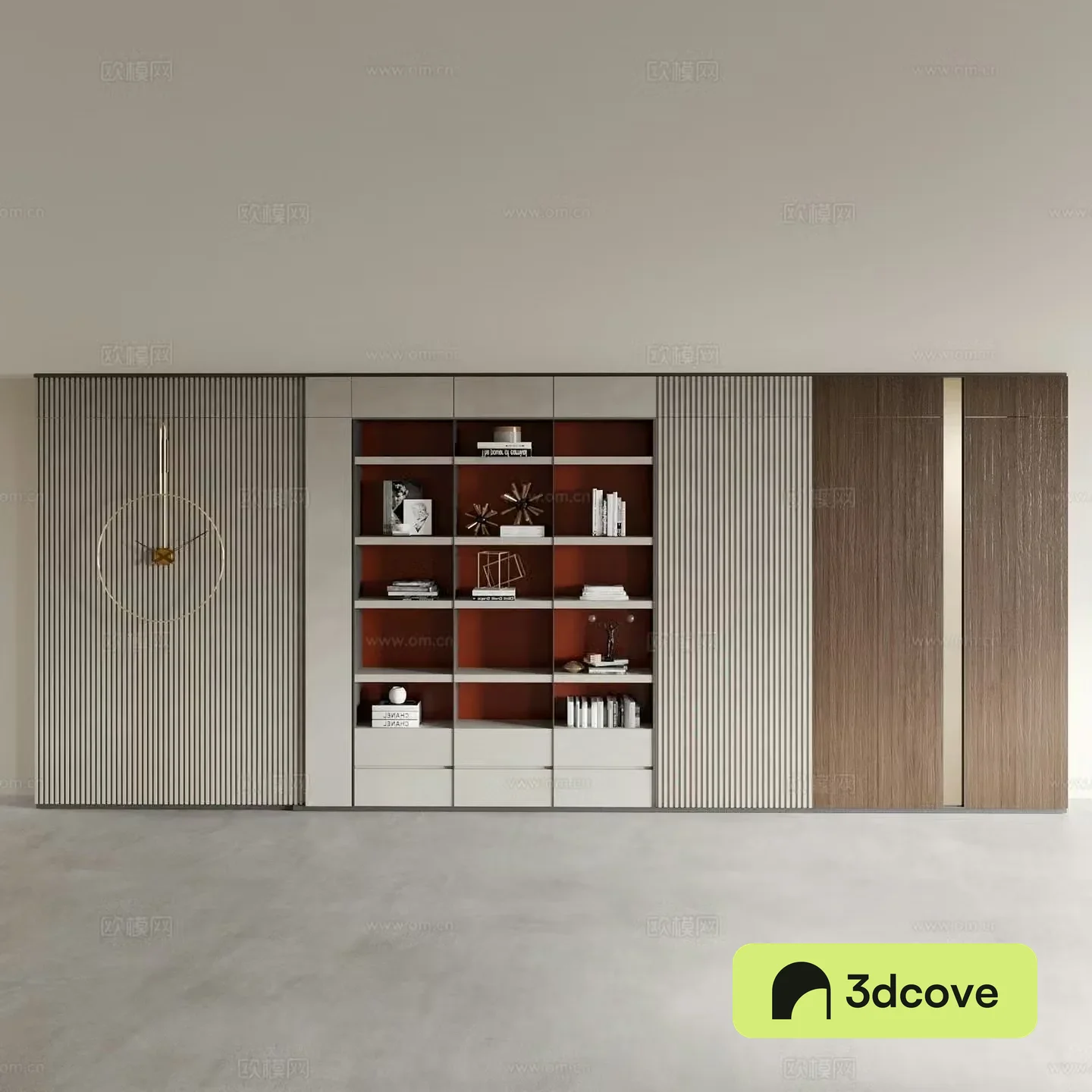 Modern bookshelf display cabinet