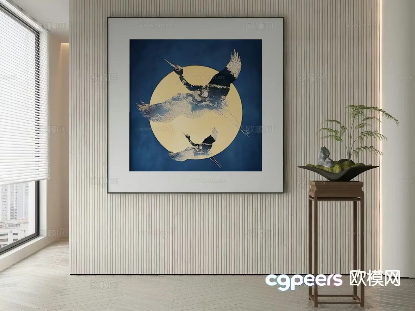 Chinese Zen painting decorative painting 3D model