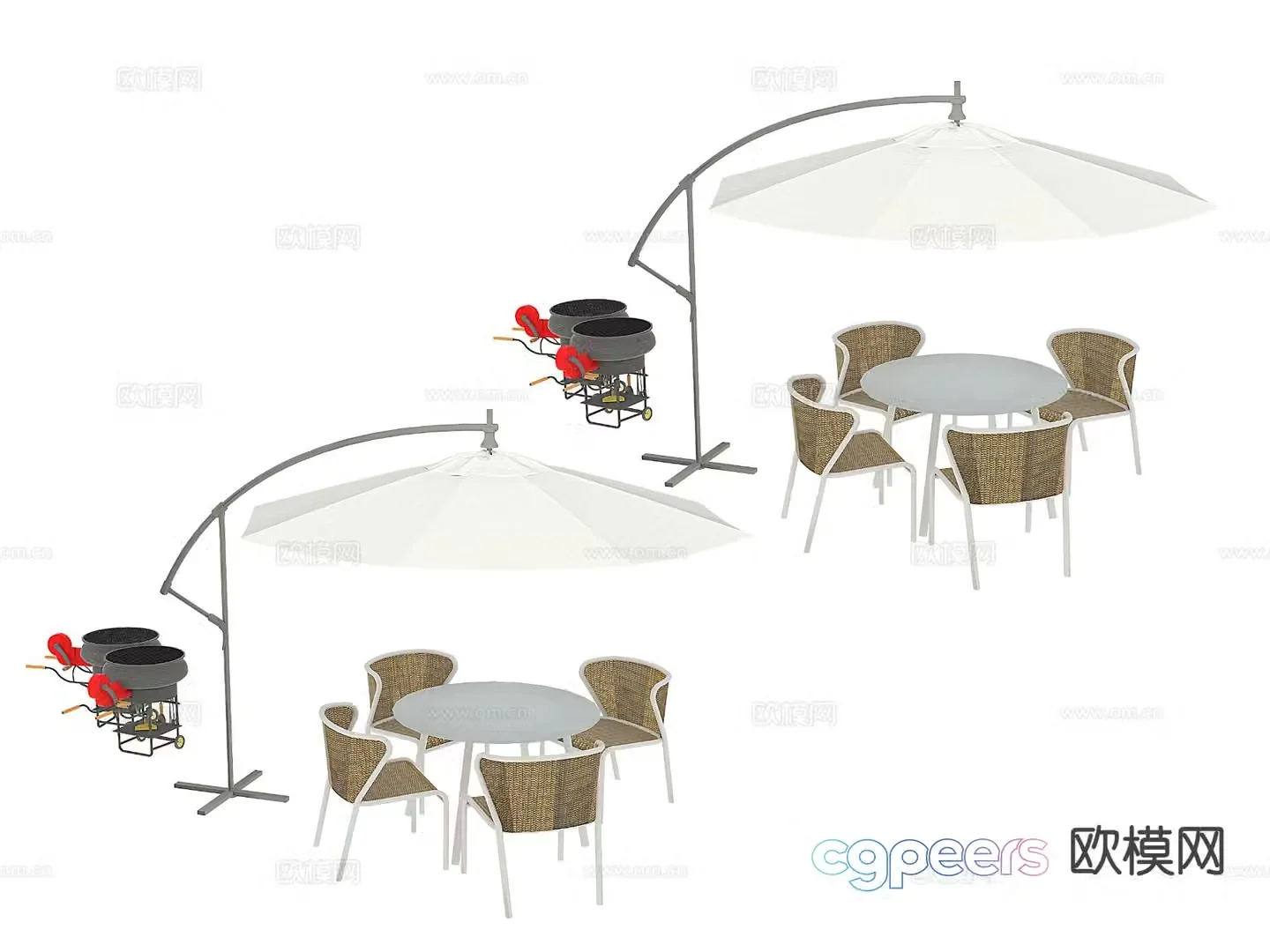 Outdoor tables and chairs camping tables and chairs 3d model