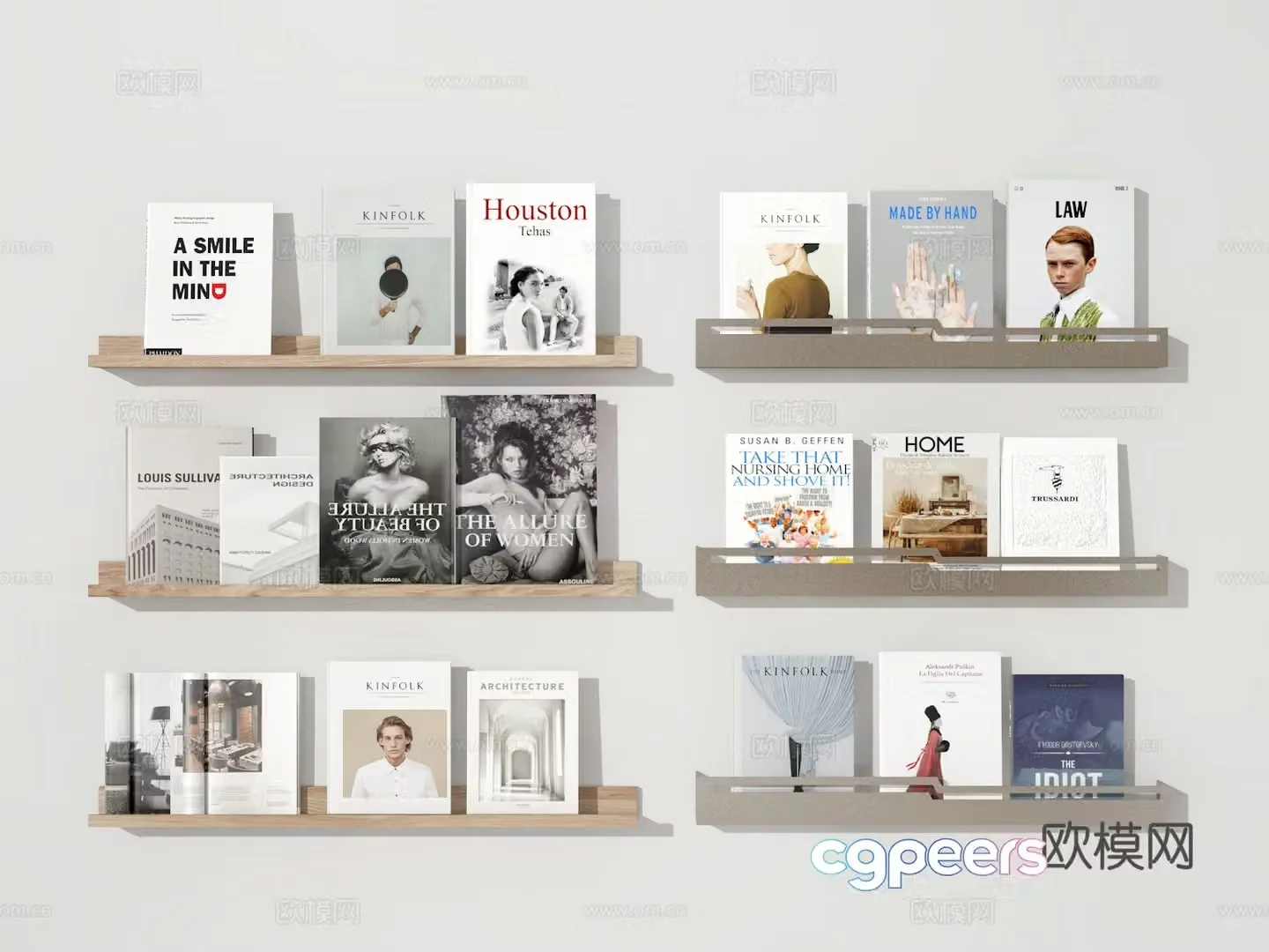 Books 3d model