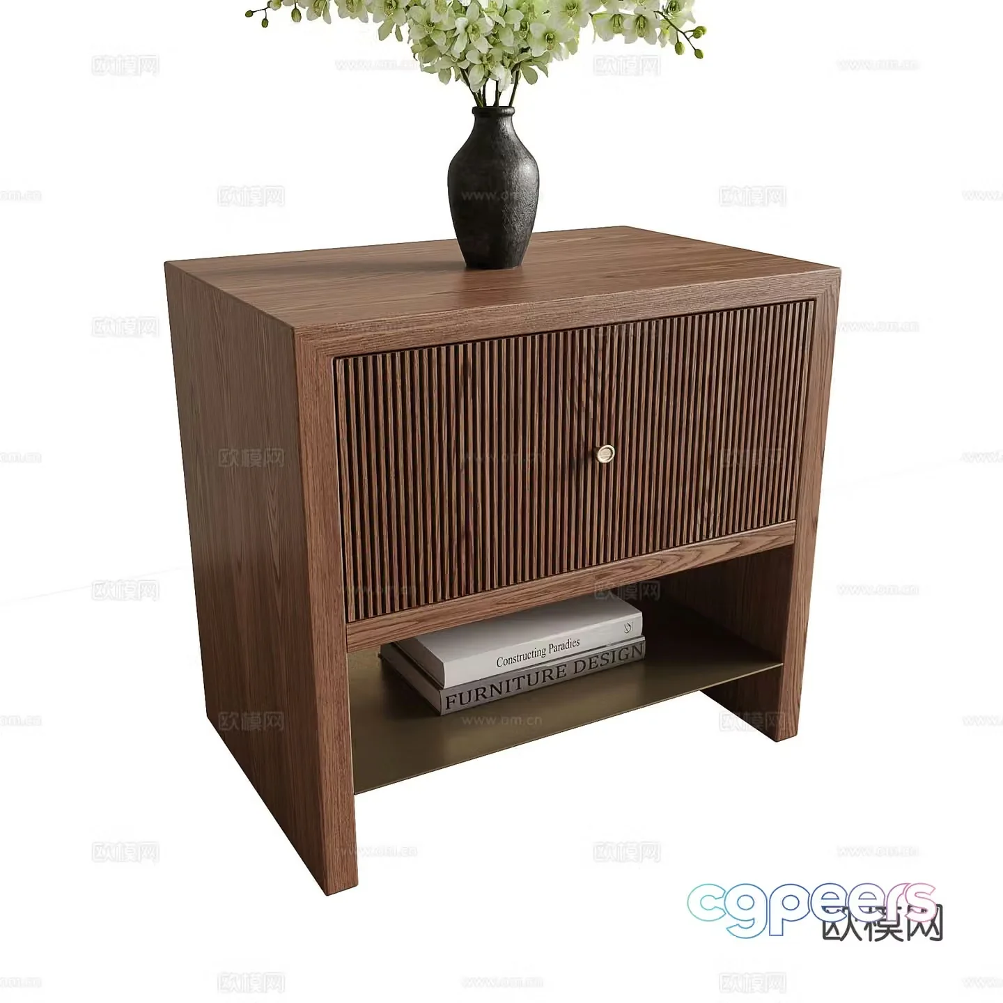 wabi-sabi bedside table 3d model