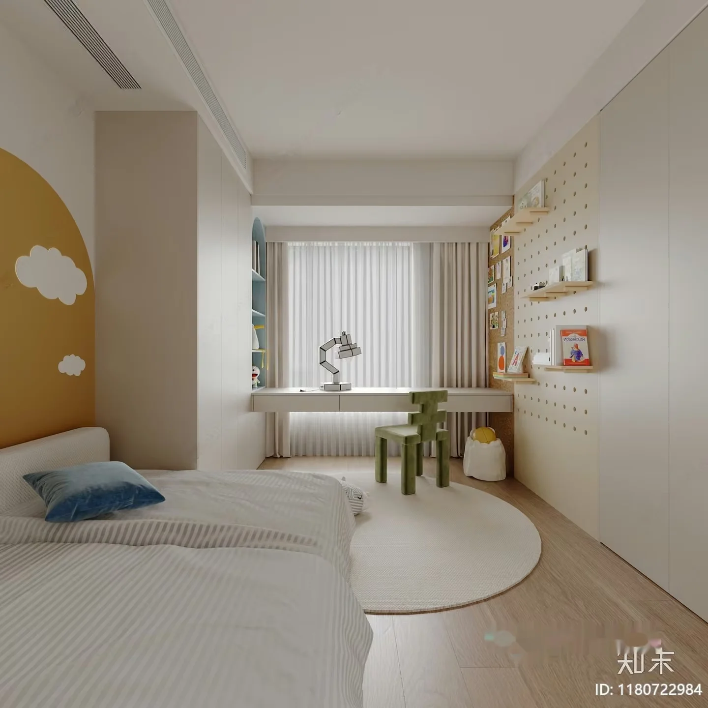 Cozy Modern Bedroom 3D Model – 12476 – VRAY Render