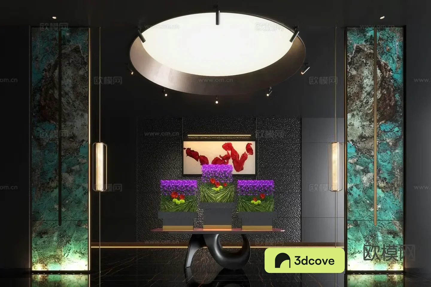 Modern hotel landscape plant landscaping