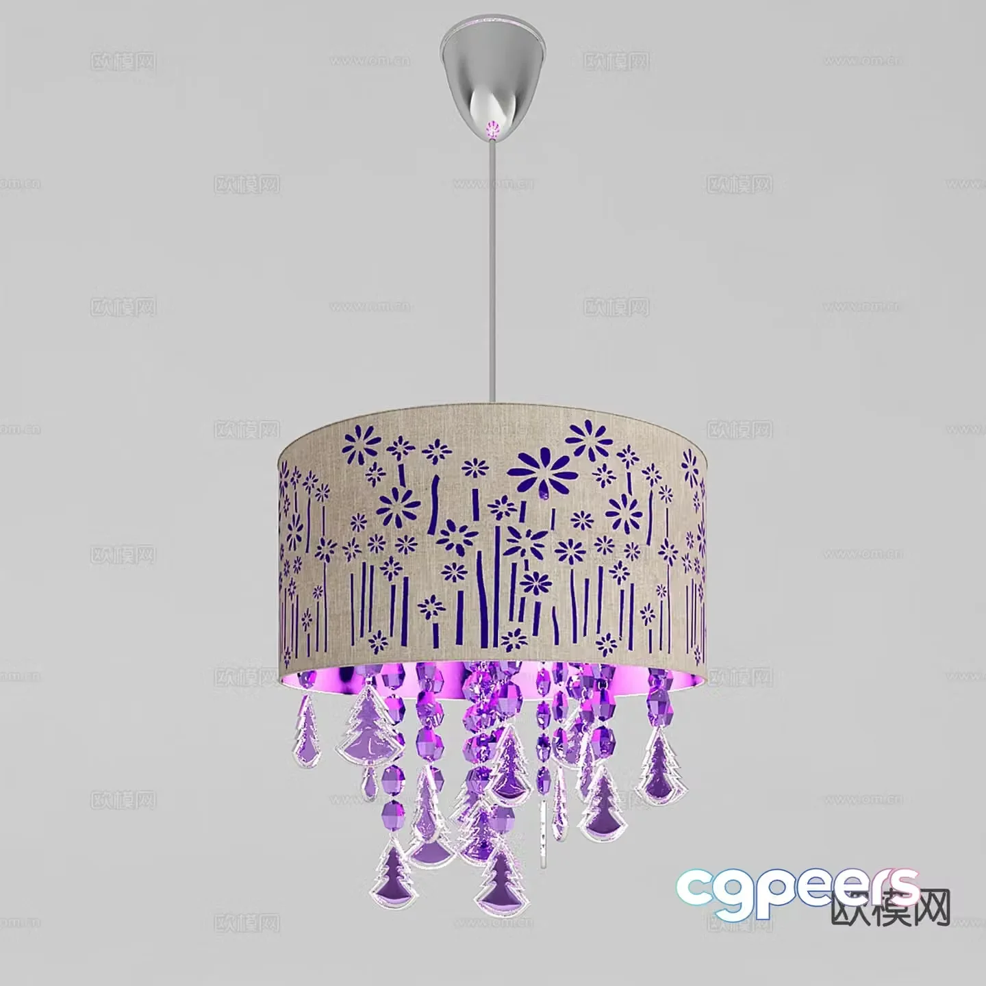 Light luxury chandelier restaurant chandelier 3d model