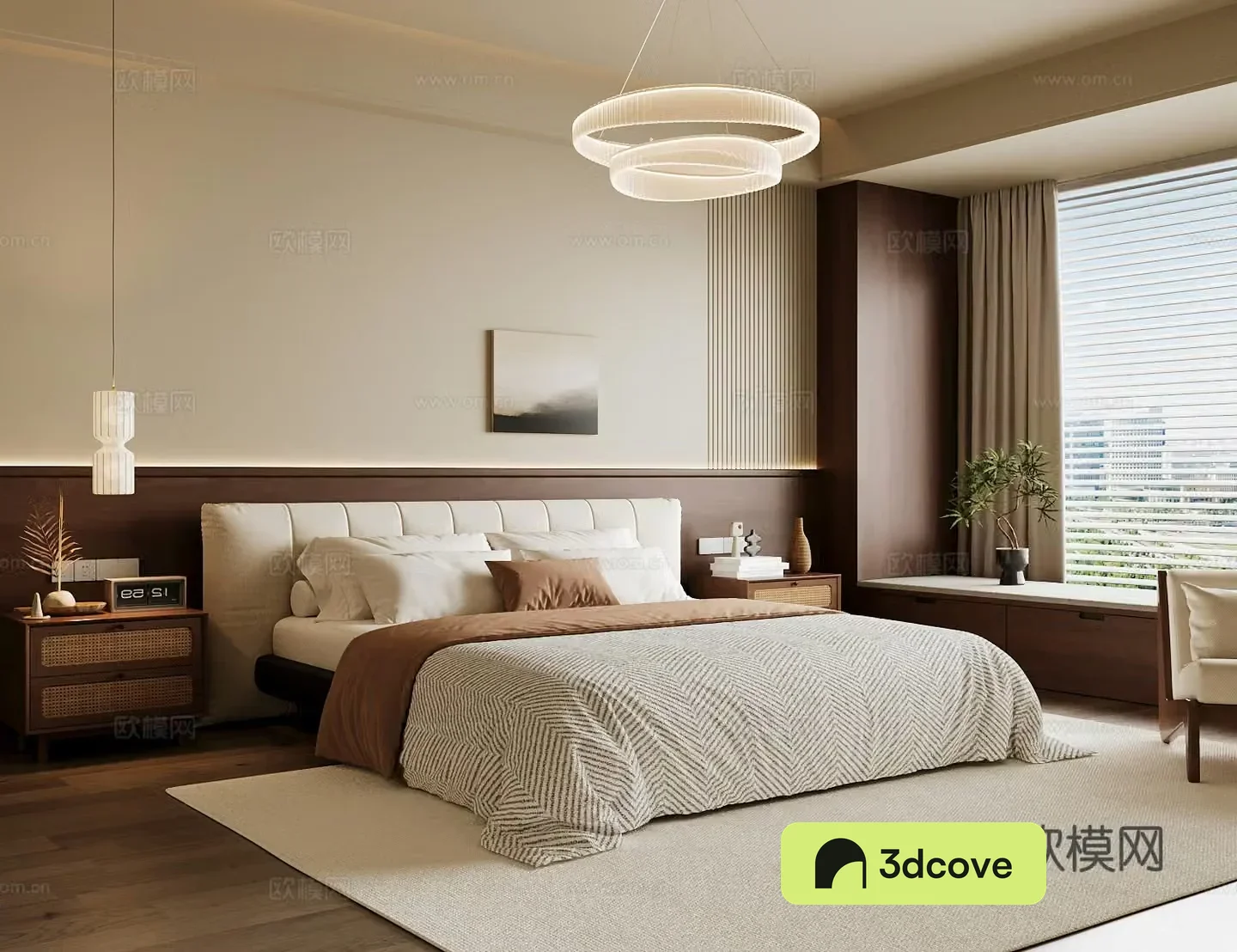 Wasabi Middle Ages Home Bedroom Wasabi Wind Bedroom Secondary Bedroom Master Bedroom Bathroom Window Bedroom 3D Model