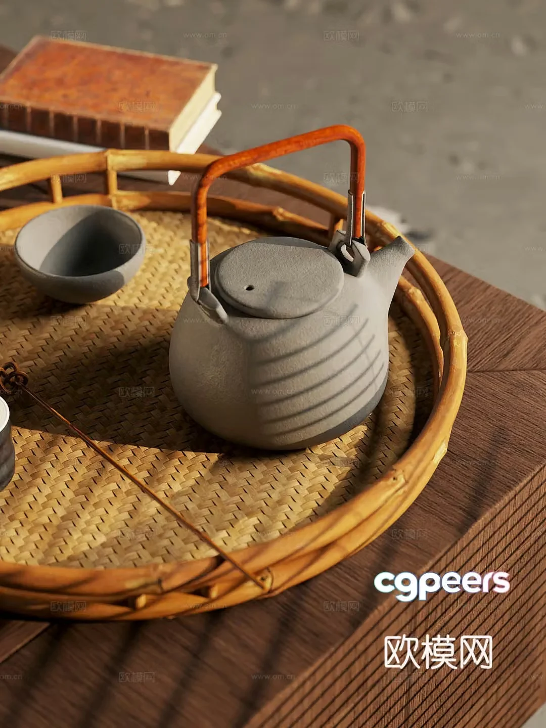 Tea set New Chinese tea tray New Chinese teapot Tea cup New Chinese tea set Fair Cup Teapot 3D model