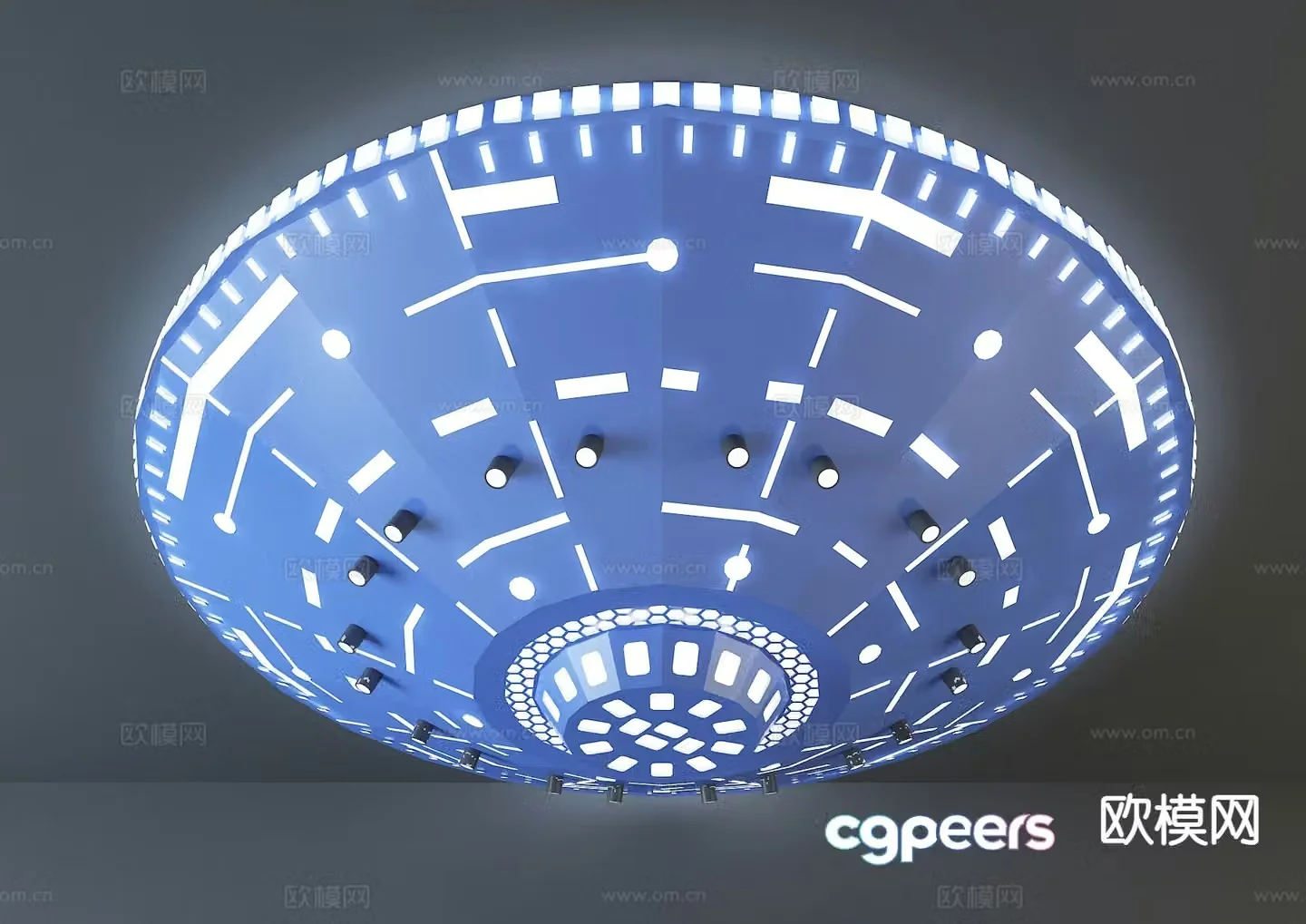 Modern flying saucer mechanical lamp decorative lamp 3d model