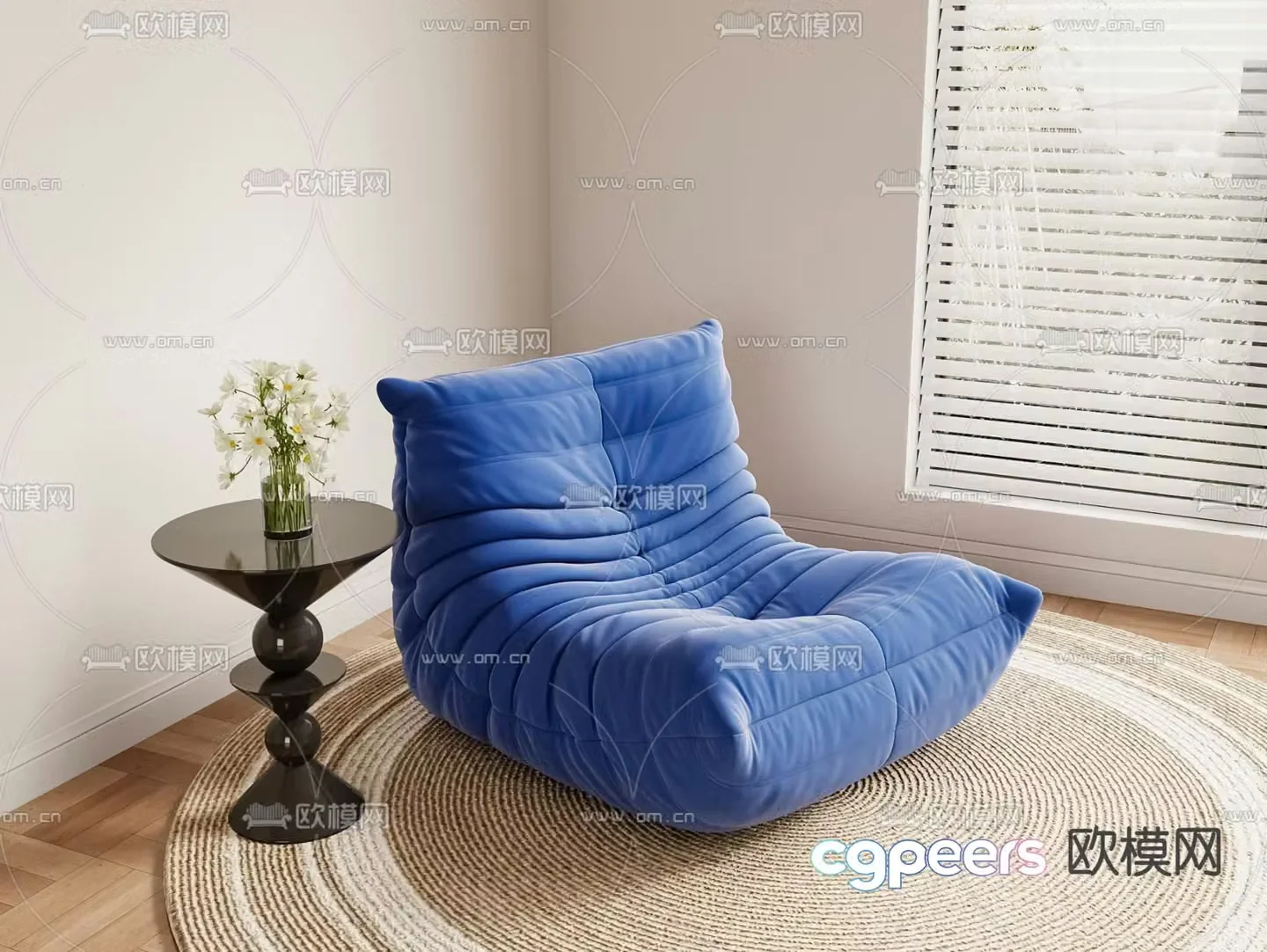 Caterpillar sofa beanbag sofa 3d model