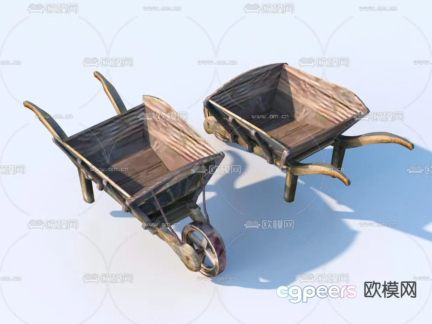 Farming sketches farm tools wheelbarrow 3D model