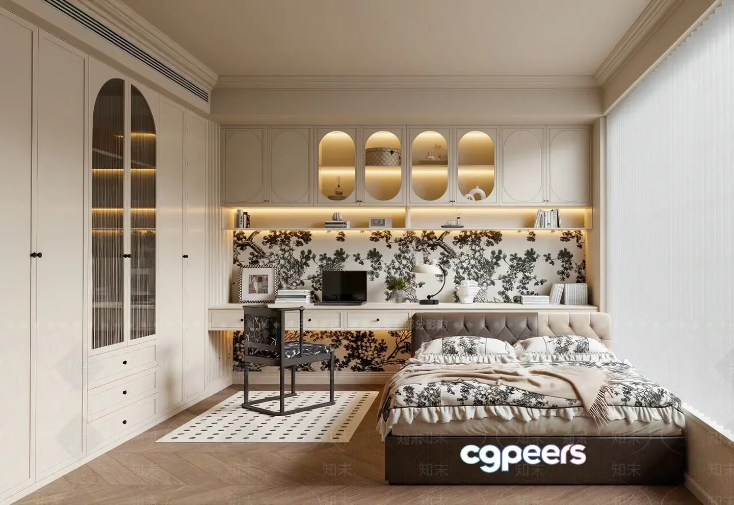 Cozy Bedroom 3D Model – 10407 – VRAY Render
