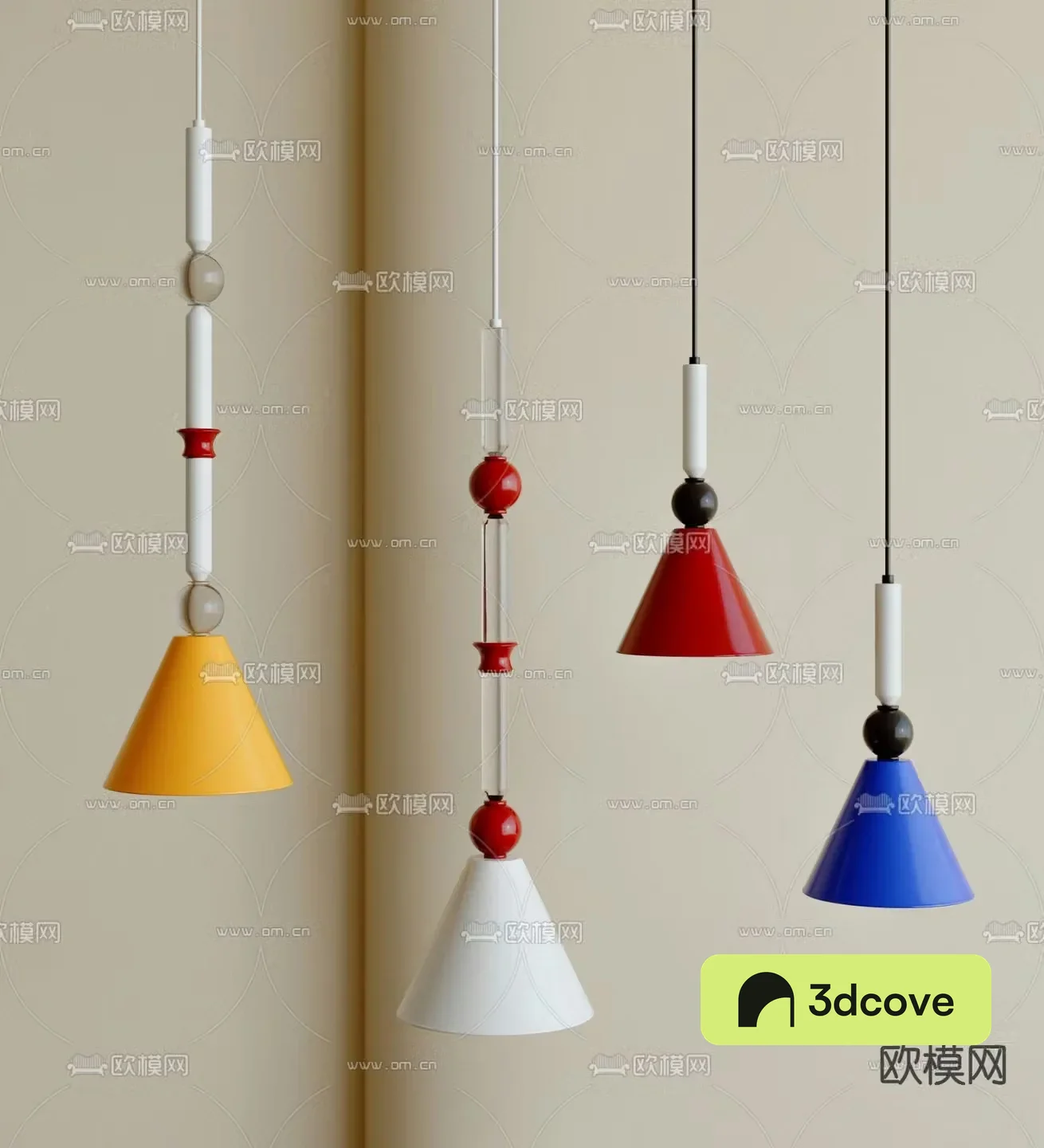 Colorful small chandelier