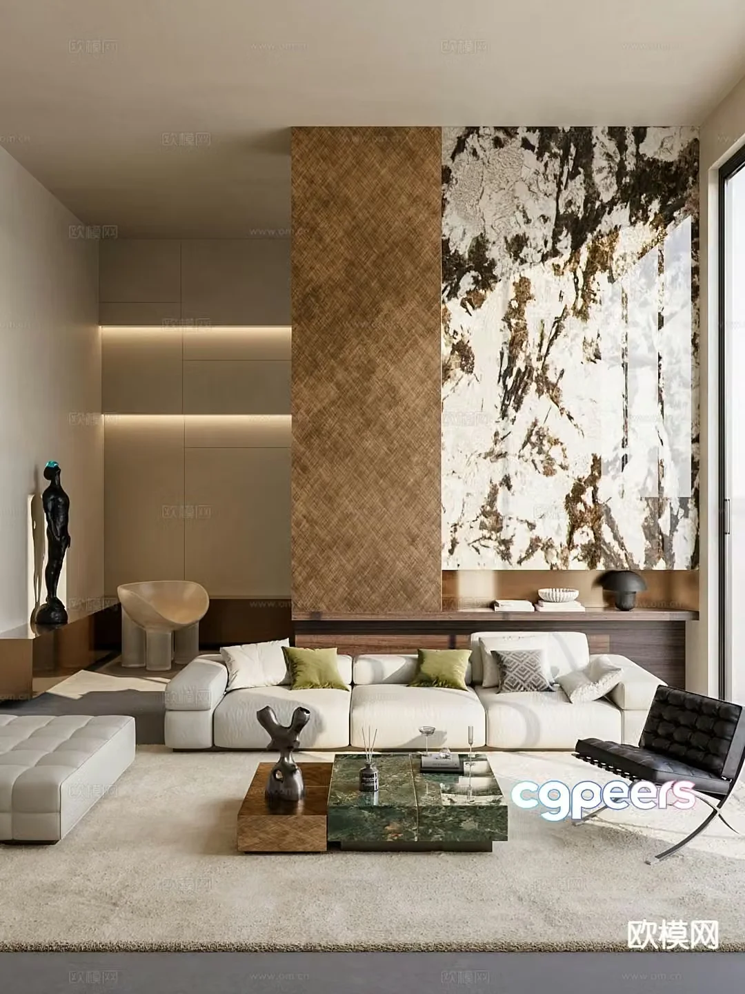 Modern living room 3d model