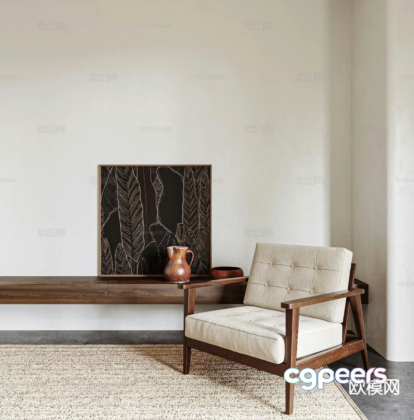 Medieval style chair leisure chair sofa chair 3d model