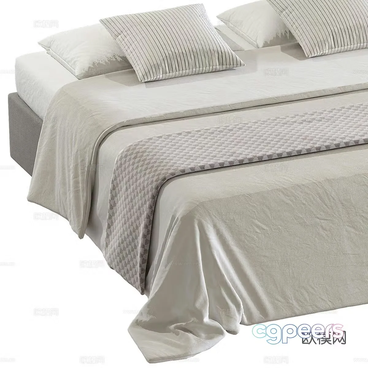 Double bed 3d model