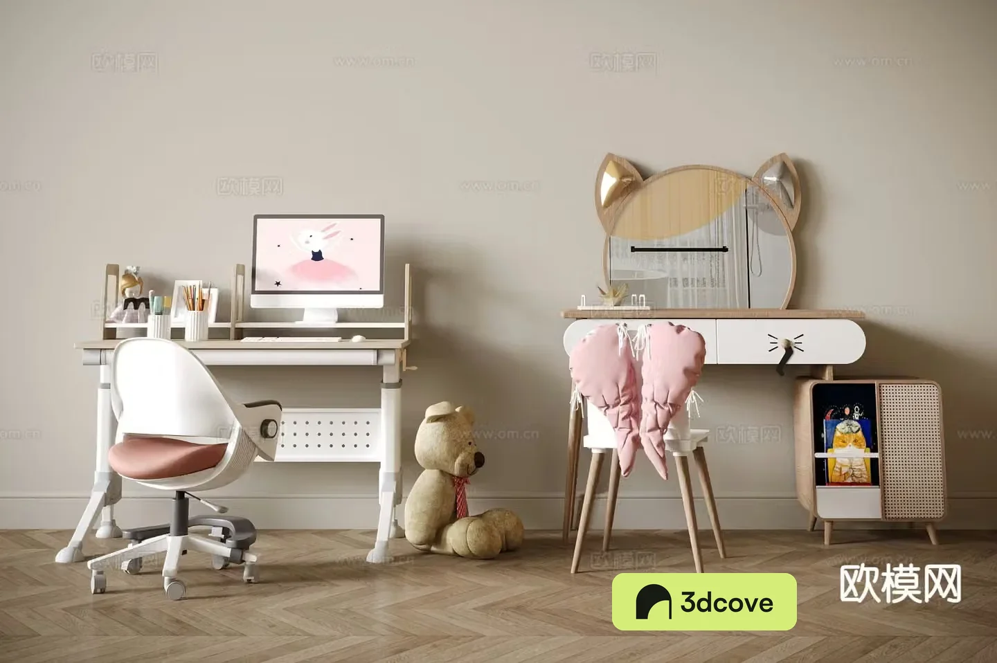 Children’s study table writing table dresser