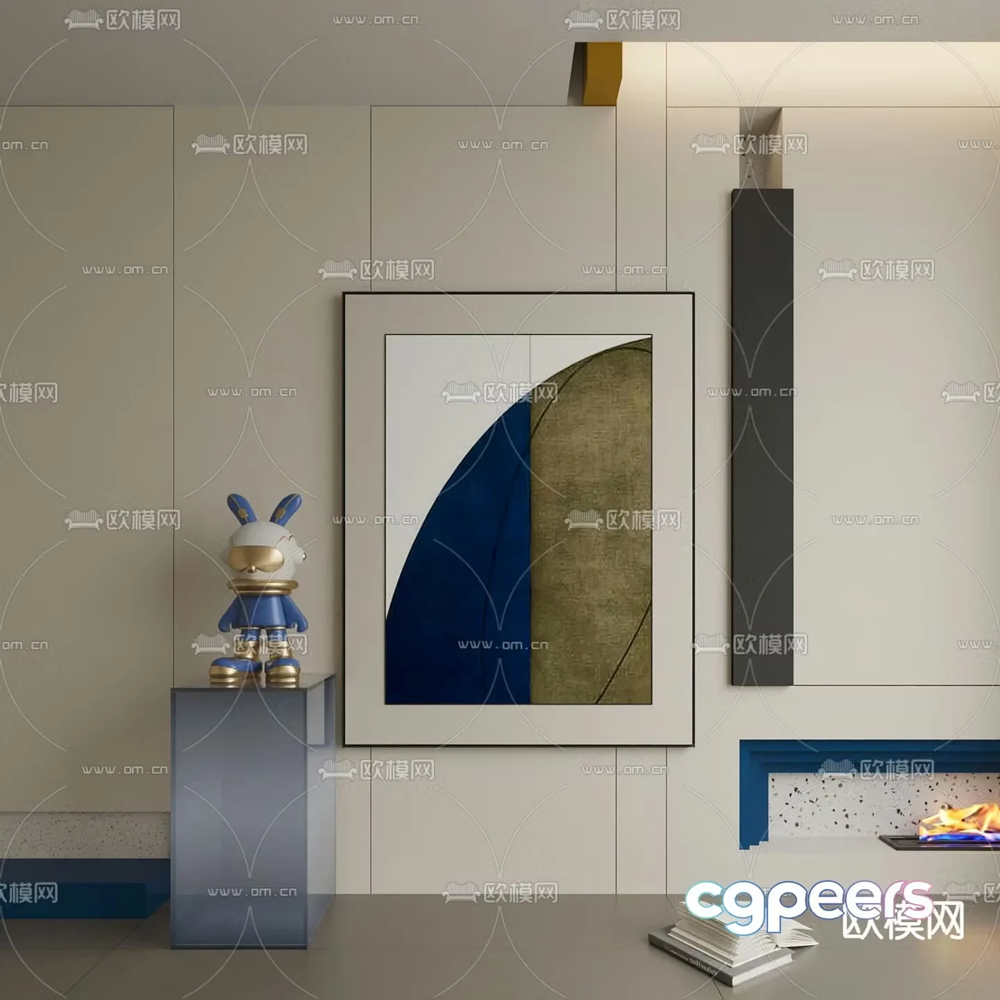 Abstract painting Simple painting Decorative painting 3d model