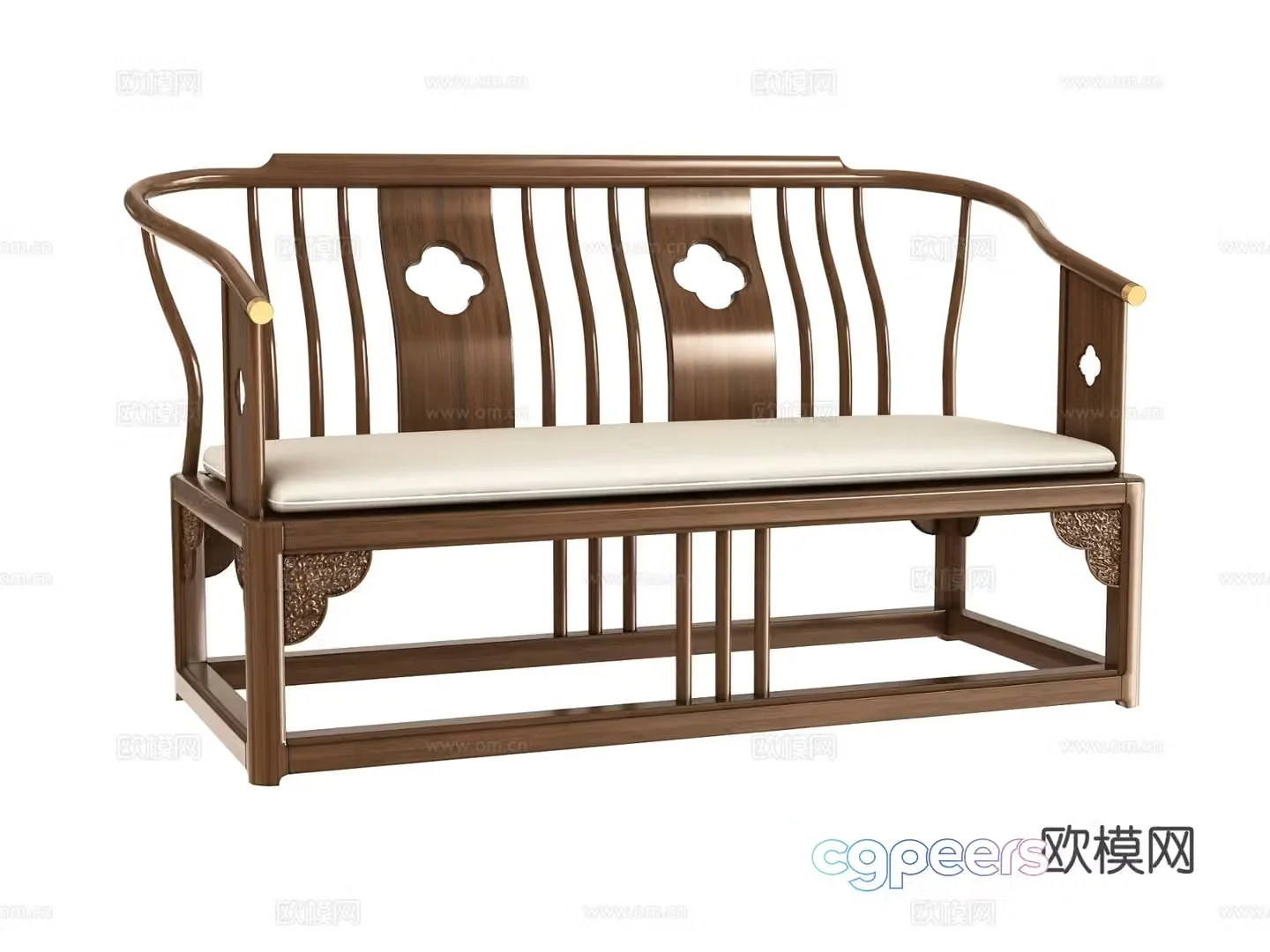 Chinese double sofa 3d model