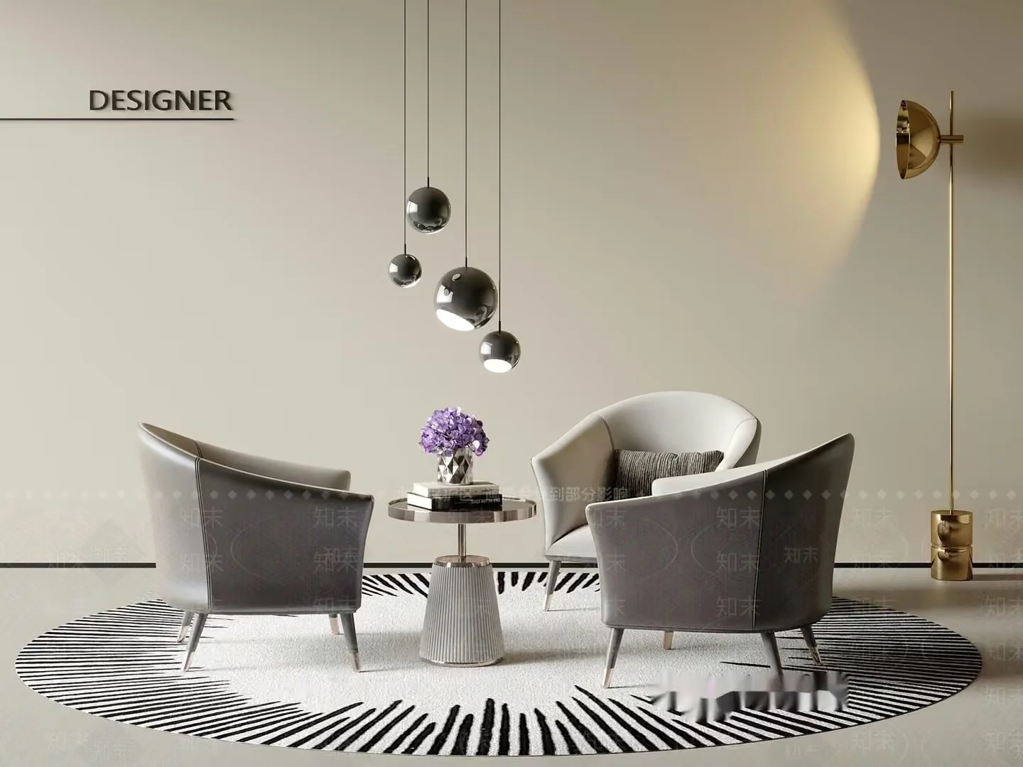 Modern Designer Space 3D Model – 20353 – VRAY Render