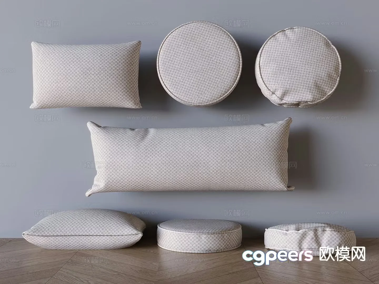 Pillow Backrest Pillow Cushion Bay Window Cushion Tatami Cushion 3D Model