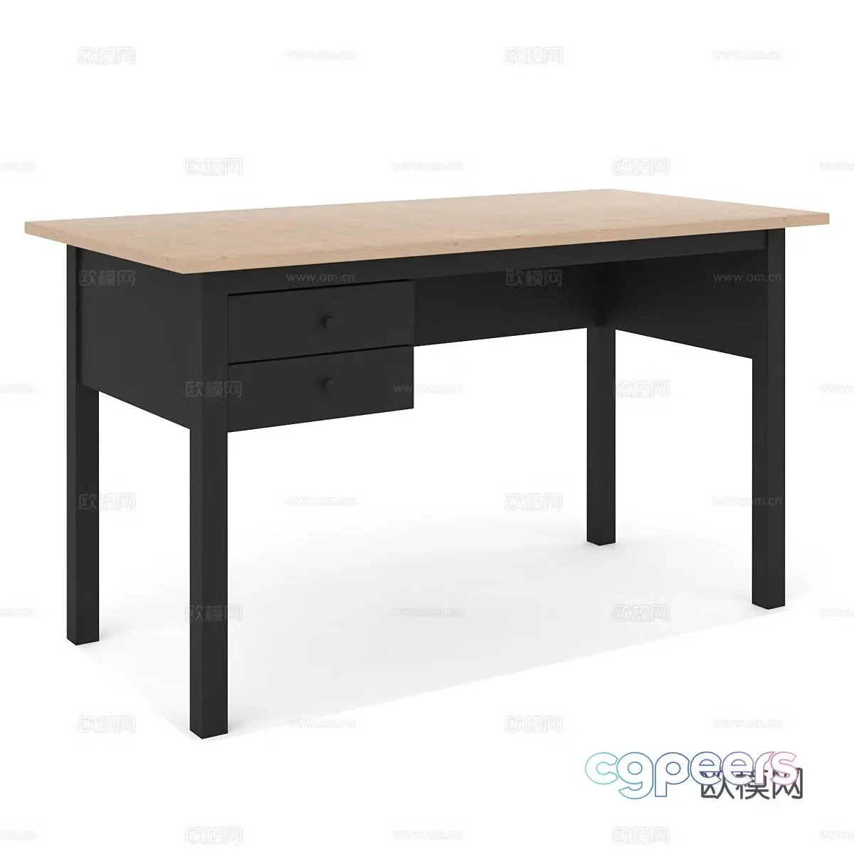 Nordic simple desk desk simple desk desk study desk 3d model