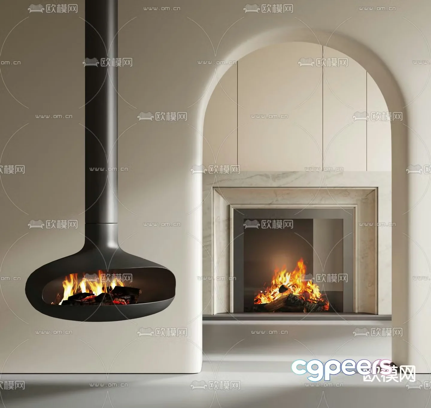Fireplace Stove 3d model
