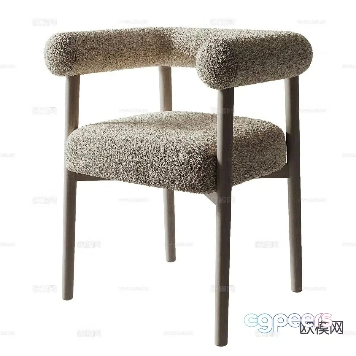 Wabi-sabi chair single chair 3d model