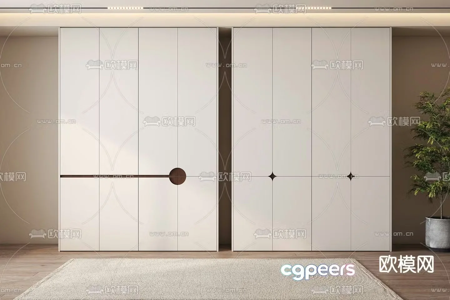 Simple wardrobe wardrobe 3d model