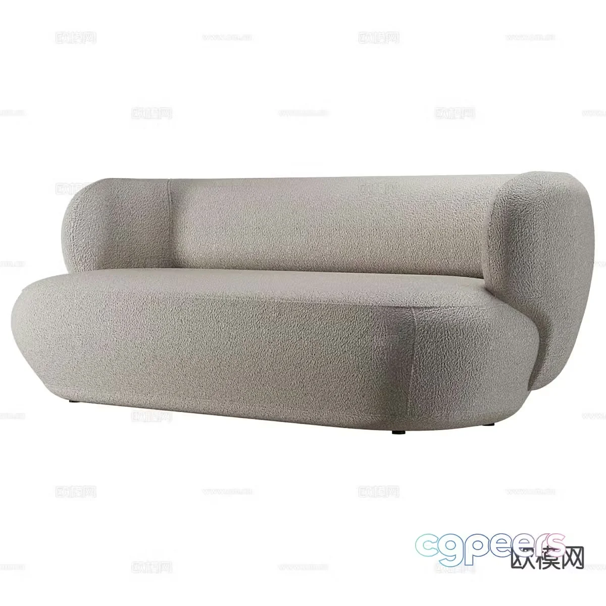 Modern minimalist sofa double sofa 3d model
