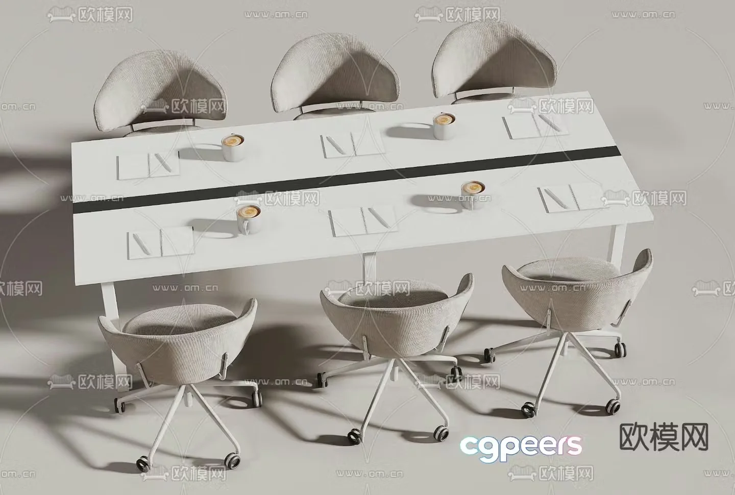 Modern conference table conference table 3d model