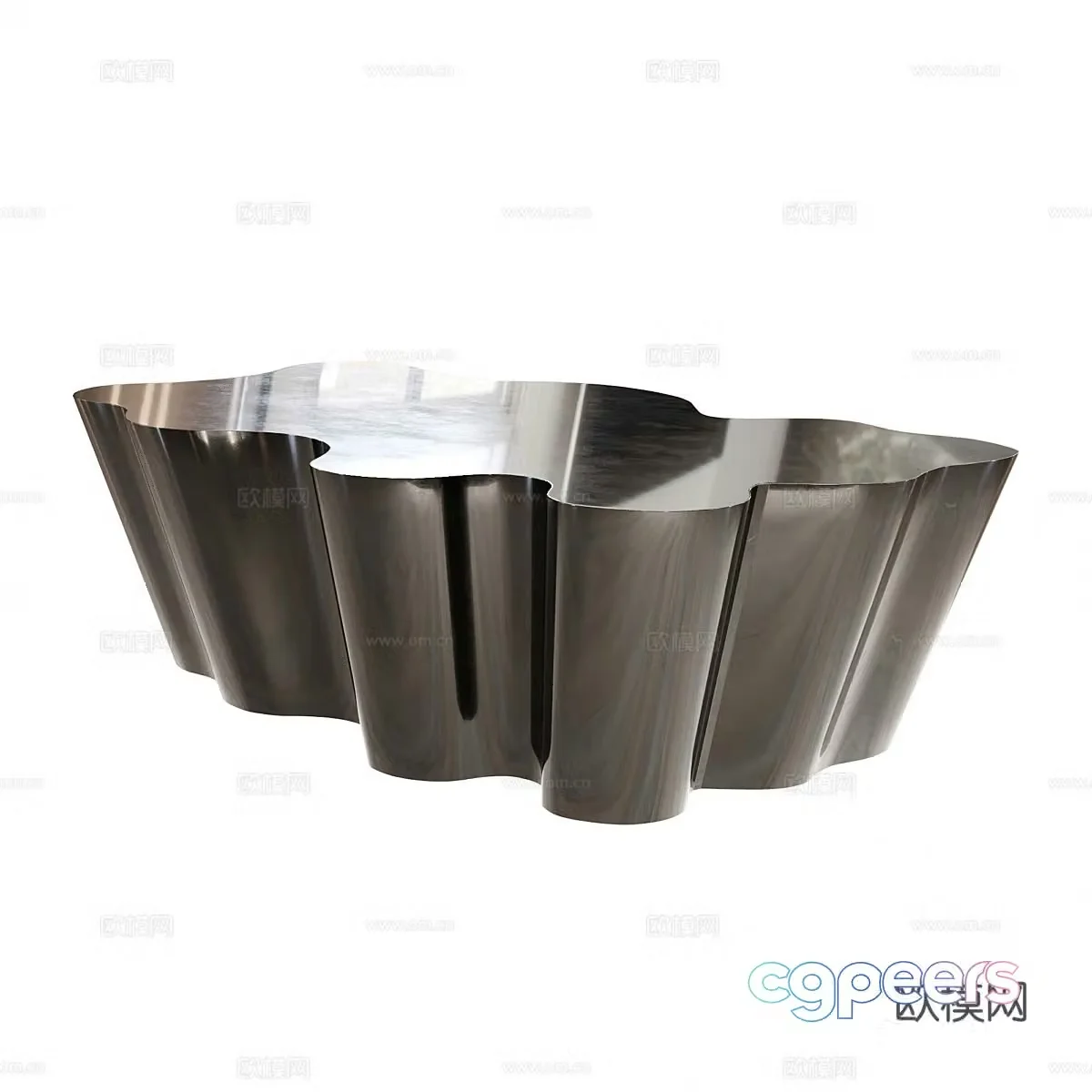 New Chinese coffee table metal coffee table 3D model