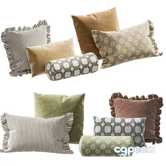 Modern Throw Pillows 3D Model – 22930 – VRAY Render