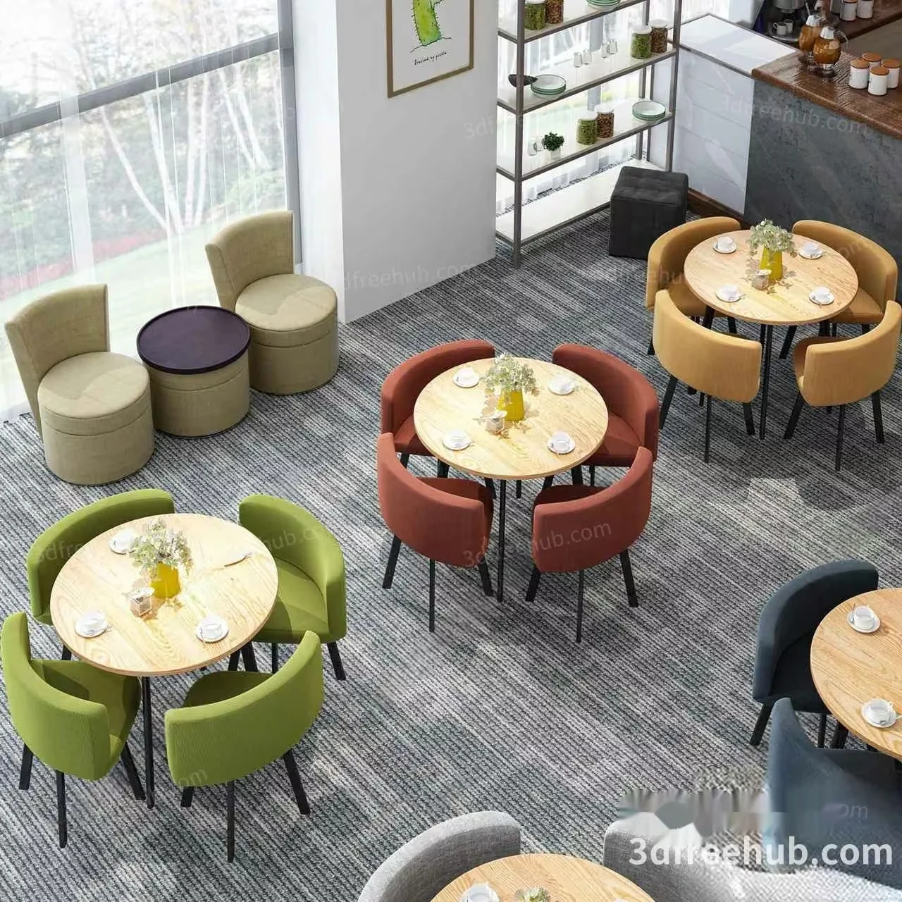 Modern Dining Room 3D Model – 21316 – VRAY Render