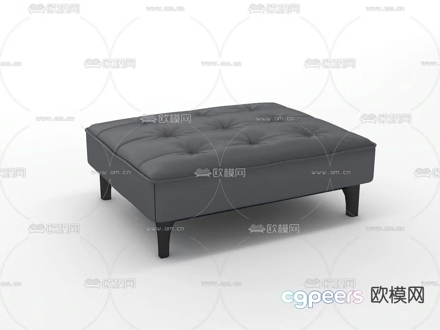Footrest sofa stool 3d model