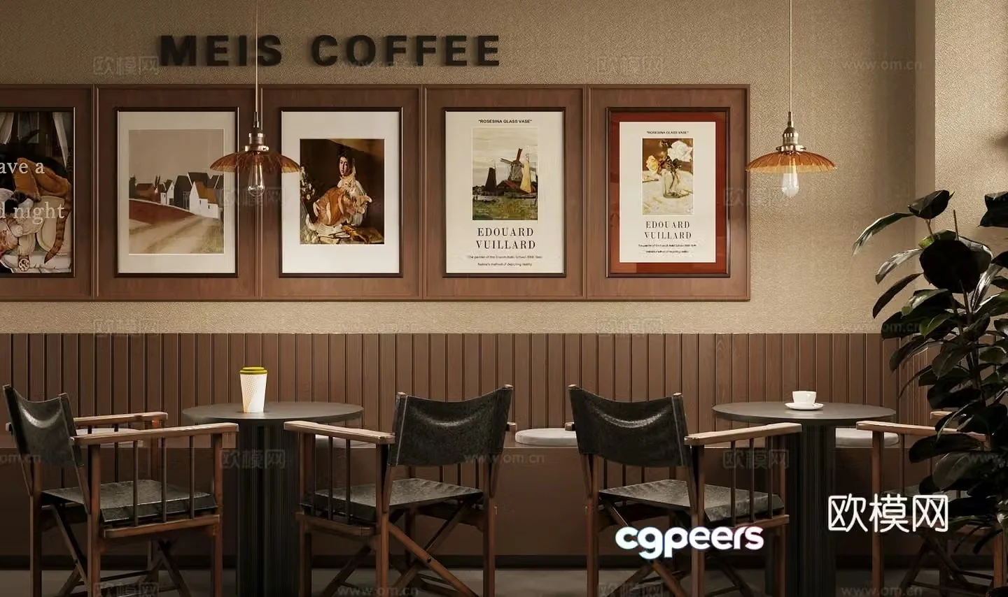 Wasabi Milk Tea Shop Dining Area Coffee Area 3D Model