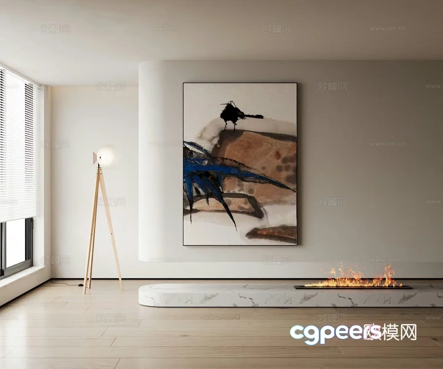 Modern decorative painting 3d model