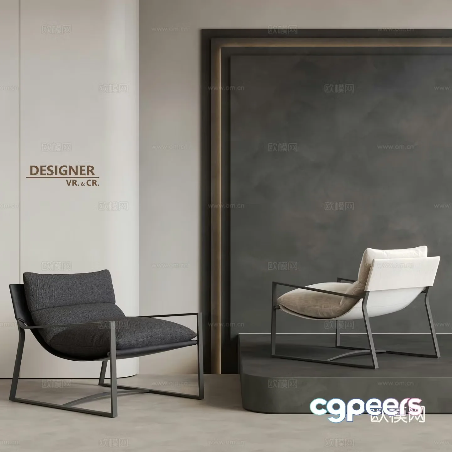 Modern sofa chair leisure chair 3d model